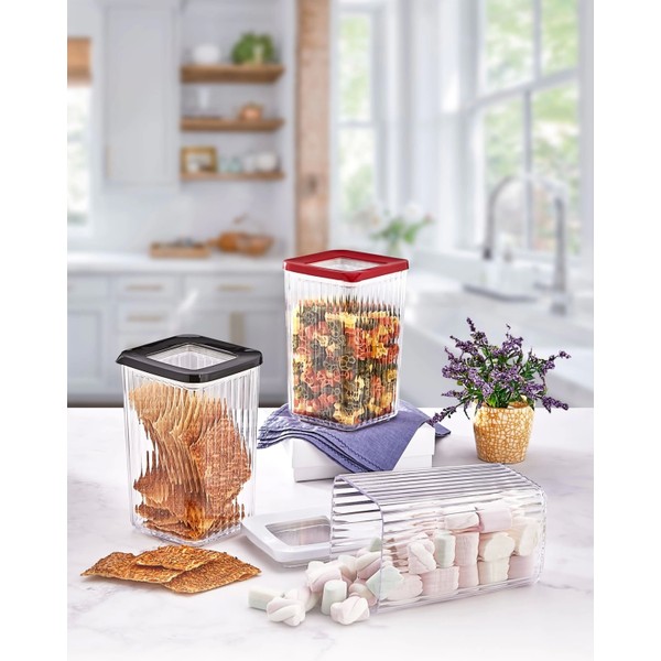 Vwxyz-sama/3pcs set/おまとめ Asude Plastik Kare Kristal Vakumlu Saklama Kabı 3lü Süper Set 1,20