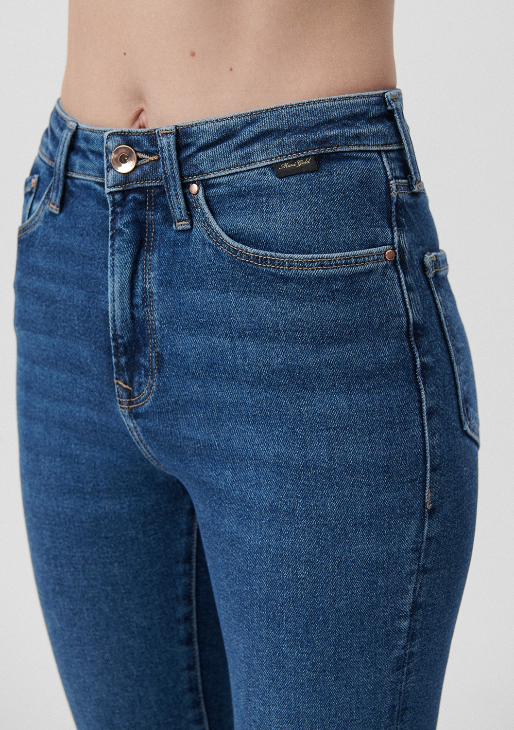 Mavi Serenay Gold Shape Koyu Mavi Jean Pantolon 100980-33687 görsel 5