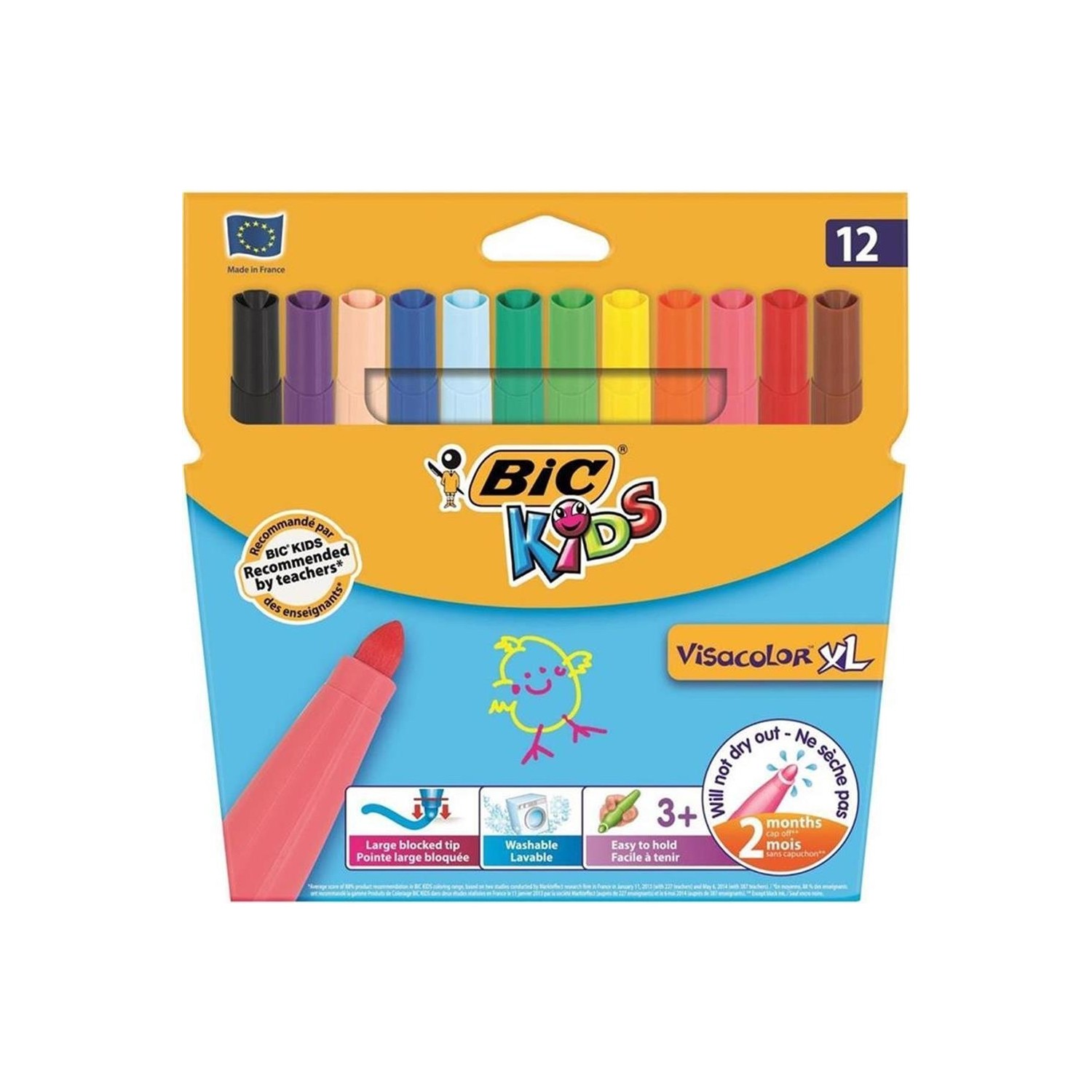 Bic Kids Vısacolor x l Jumbo 12 Li Keçeli Kalem 829007 Fiyatı