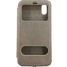 FitCase iPhone X/xs Gizli Mıknatıslı Pencereli Magnum Kılıf Gold