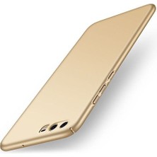 Fitcase Rubber Huawei P10 Kılıf Sert Arka Kapak Gold