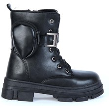 Moda Ayakkabı 7640 Tiwingo Siyah Kız Çocuk Bot