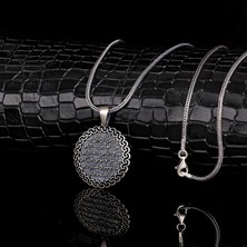 Tesbih Sepetim 925 Ayar Gümüş Nas Suresi Yazılı Kolye