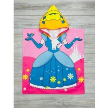 Yiğit Butik Yigit Butik Baskılı Kapüşonlu Kız Çocuk Plaj Havlusu