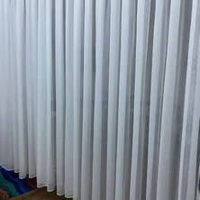 Taç Tül Perde Simli Bambu Tül Perde Sık Pile Dikim Kırışmaz Antialerjik