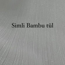 Taç Tül Perde Simli Bambu Tül Perde Sık Pile Dikim Kırışmaz Antialerjik