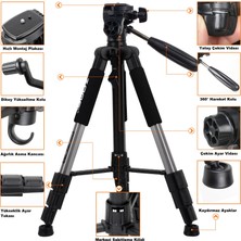 Zomei Q222 Profesyonel Tripod, Monopod Taşıma Çantası ve Telefon Tutucu