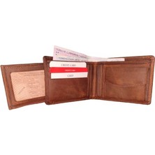 Bc Barse Collection Hakiki Crazy Deri Yatay Kartlıklı Cüzdan
