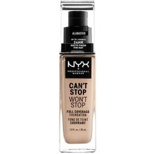 Nyx Fondöten - Can't Stop Won't Stop Full Coverage Foundation 02 Alabaster 30 ml 800897181086