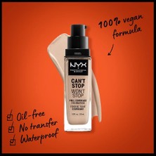 Nyx Fondöten - Can't Stop Won't Stop Full Coverage Foundation 02 Alabaster 30 ml 800897181086