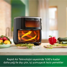 Philips Yeni Seri Camlı  Rapid Air 5.6 Litre Xl Fritöz Airfryer