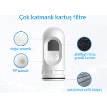 Greentech Water Seramik Filtreli Musluk Ucu Arıtıcı / 3 Adet Seramik Filtreli Kartuş / GW-D02P2