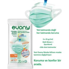 EVONY Herşey Fırsat Evony Cerahi Maske 10'lu 2 Paket 20 Adet Maske