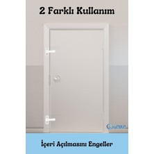 Evene Gri Pencere Emniyet Kilidi 8 Adet Çocuk Hırsız Kilidi Çekmeli Metal Kilit