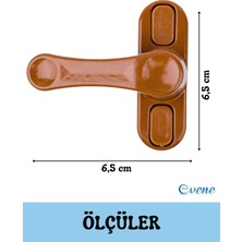 Evene Açık Kahverengi Pencere Emniyet Kilidi 2 Adet Çocuk Hırsız Kilidi Çekmeli Metal Kilit