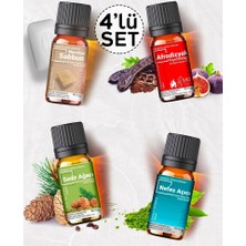 Evove Cosmetics Aşk-I Sefa Serisi Saf Esansiyel Yağ , Oda Kokusu, Buhurdanlık Yağı, Difüzör Parfümü 4X10 ml Cam Şişe