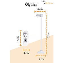 Viselia Pencere Kilidi Pencere Çocuk Kilit Koruyucu ve Kilit 2 Adet Beyaz Renk