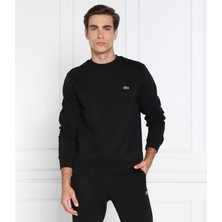 Lacoste Siyah Klasik Fit Erkek Bisiklet Yaka Sweatshirt