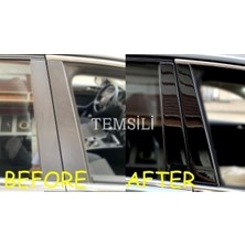 FD Otomotiv Fiat Egea Kapı Direği Kaplama Pianoblack Sedan Uyumlu Parlak Siyah