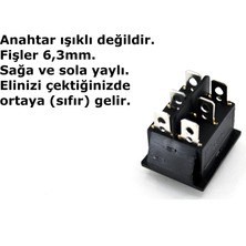 Adam Anten Sunroof Cam Düğmesi 1-0-2 Yaylı Oklu Anahtar 12V-220V