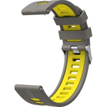 Kny Huawei Watch 4 46 mm (22 Mm) Için 2 Renkli Kademeli Silikon Kordon-Kayış Krd-55