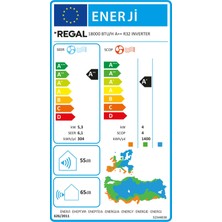 Regal R32 A++ 18000 BTU/H Inverter Duvar Tipi Klima