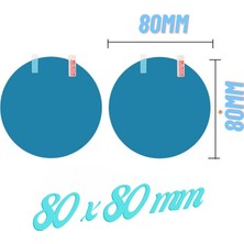 Yağmur Tutmayan Otomobil ve Motorsiklet Yan Ayna Filmi 2 Adet Daire