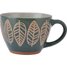 Emsan Greeny Stoneware Kupa 350 ml Yeşil