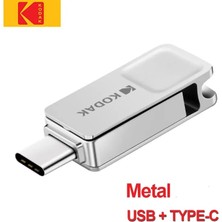 Kodak K223C Type-C ve USB 3.1 Hızlı USB Flash Bellek 128Gb.Otg Çift Girişli Orjinal Metal ve Sağlam