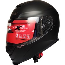Scoyco X507 Güneş Vizörlü Kapalı Kask (Mat Siyah)