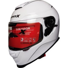 Scoyco X507 Güneş Vizörlü Kapalı Kask (Beyaz)