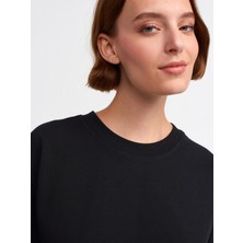 Dekoratif Dikişli Bsiklet Yaka Tshirt