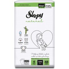 Sleepy Natural Bebek Bezi Yeni 2Li Jumbo 4 Beden 7-14 Kg 52 Adet