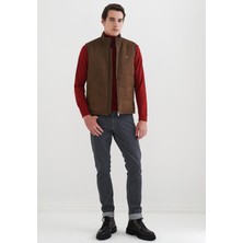 Pierre Cardin Erkek Suni Deri Yelek