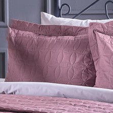 Lolavien Fiona Yatak Örtüsü Çift Kişilik Yatak Örtüsü Pudra