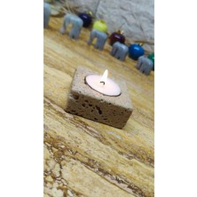 Marble Center Mermer Mumluk Tealigt Traverten 6X6X2CM