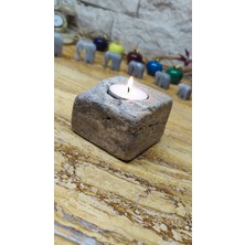 Marble Center Mermer Mumluk Tealigt Traverten 7X7X5CM