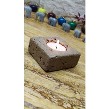 Marble Center Mermer Mumluk Tealigt Traverten 7X7X3CM