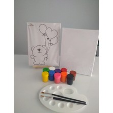 İleri Toys Çocuk Tuval   24 x  18 cm Boyama Etkinlik Seti