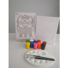 İleri Toys Çocuk Tuval   24 x  18 cm Boyama Etkinlik Seti