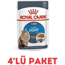 Royal Canin Ultra Light Kedi Konservesi 85GR 4'lü Paket