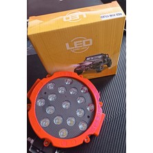 My Teknoloji Off Road LED Projektör Spot Delici Cree 17LED 51W 6500K 1 Adet Araba LED Çubuk Worklight 51W Offroad Çalışma Işığı  12V 24V Sis Lambası Off Road 4x4 Kamyon Tekne  Suv Atv 4 Için LED Traktör Spot Sis