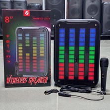 Zineets Işıklı Büyük Boy Party Box Bluetooth Hoparlör Taşınabilir Şarjlı Ses Sistemi Radyolu Karaoke Bass