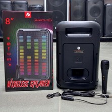 Zineets Işıklı Büyük Boy Party Box Bluetooth Hoparlör Taşınabilir Şarjlı Ses Sistemi Radyolu Karaoke Bass