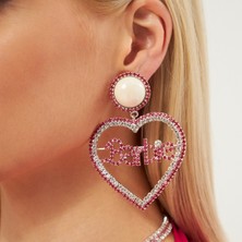 Flaner Paris Aksesuar Barbie Taşlı Küpe