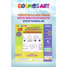 Cmk Cosmosart Çocuklar Için 30 x 30 cm Interaktif Karton Kanvas Mandala