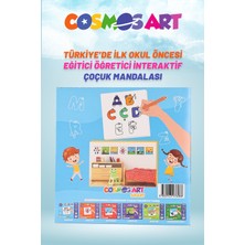 Cmk Cosmosart Çocuklar Için 4’lü 15 x 15 cm cm Interaktif Karton Kanvas Mandala