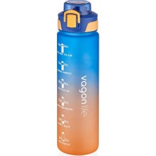 Vagonlife Motivasyon Su Matarası 1000ML Mavi