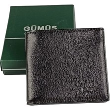 SİA ÇANTA  HAKİKİ  DERİ STANDART BOY ÖZEL TASARIM TREND MODEL ÇOK GÖZLÜ KULLANIŞLI ŞEFFAF KİMLİK GÖZLÜ ERKEK CÜZDAN 0069 GÜMÜŞ