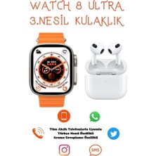 BGG Tech T800  Watch 8 Series Watch 8 Ultra 1.99 Ekran Ultra Akıllı Saat + 3. Nesil Kablosuz kablosuz kulaklık